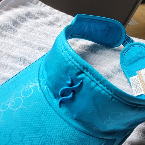 Ladies Golf Visor Cap Lopez Logo Nancy Lopez aqua blue good pre-owned cond. - Picture 3 of 8